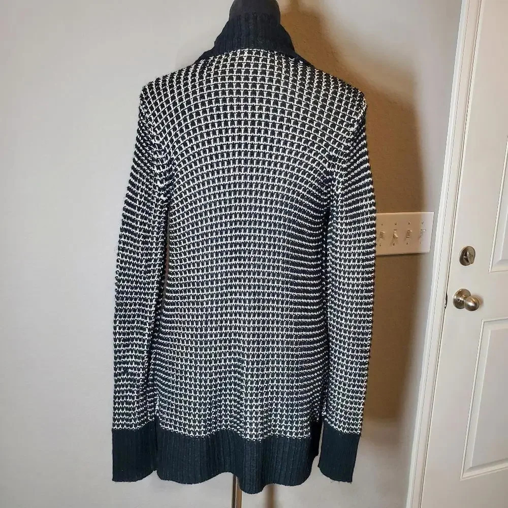 Nordstrom JACK Women's Size Medium Black and Beige Cardigan - Picture 11 of 12